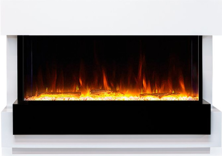 Каминокомплект Cube 36 - Белый с черным с очагом Astra 36 RF