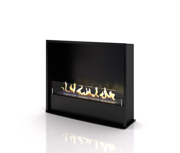 Биокамин в портале Firezo Pierre luxe Угловой белый сланец белый